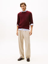 Tommy Hilfiger Erkek Classic Cable Crew Kazak