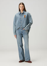 Kadın Ami Paris Mavi Denim Kot Gömlek