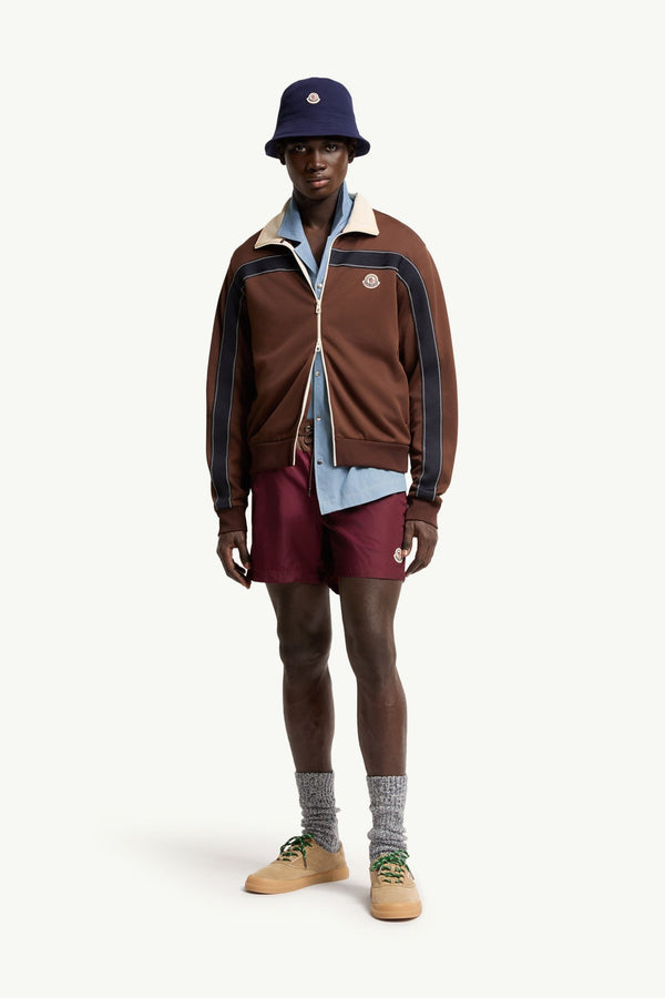 Moncler Üst Dikişli Polo Yaka Fermuarlı Sweatshirt