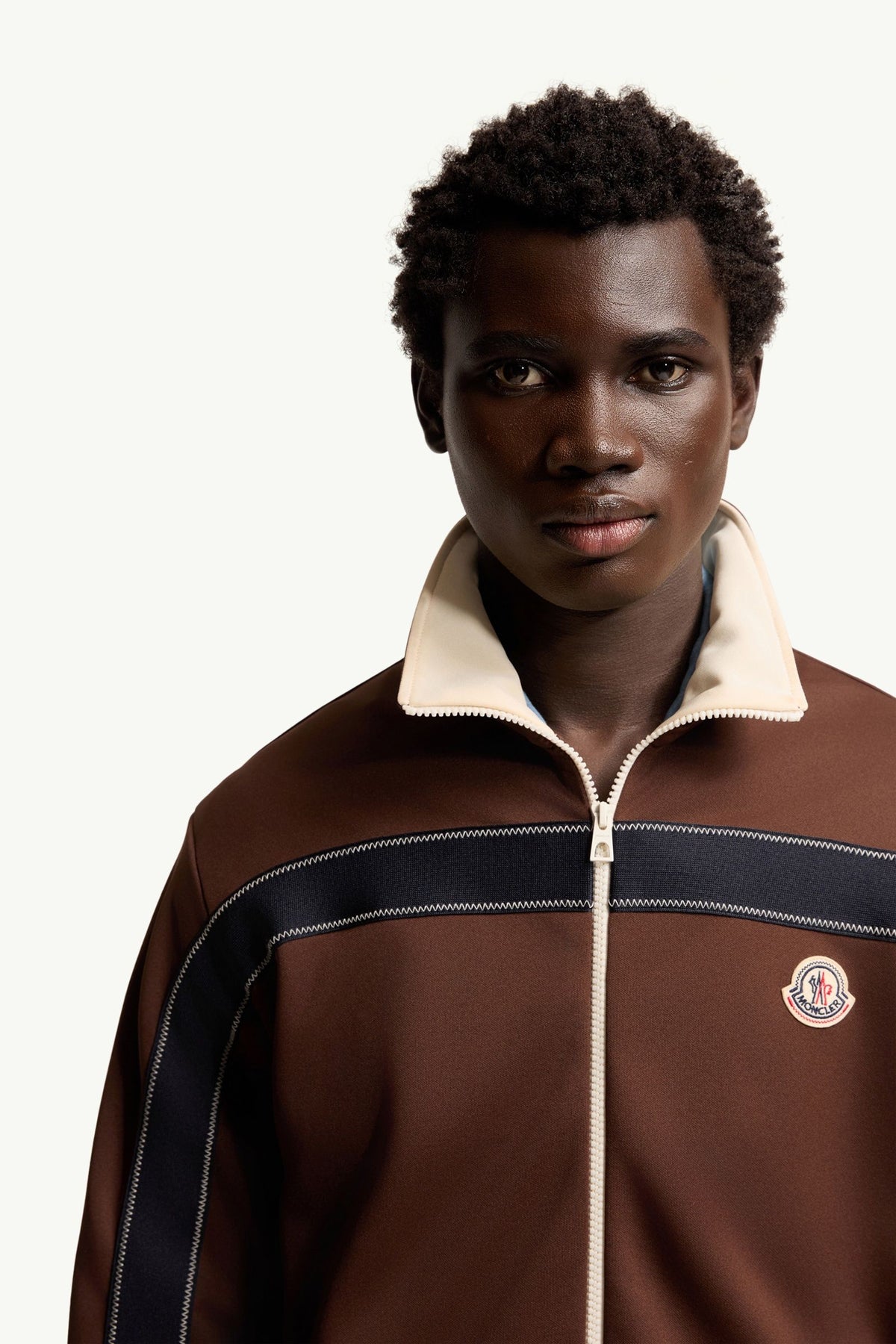 Moncler Üst Dikişli Polo Yaka Fermuarlı Sweatshirt
