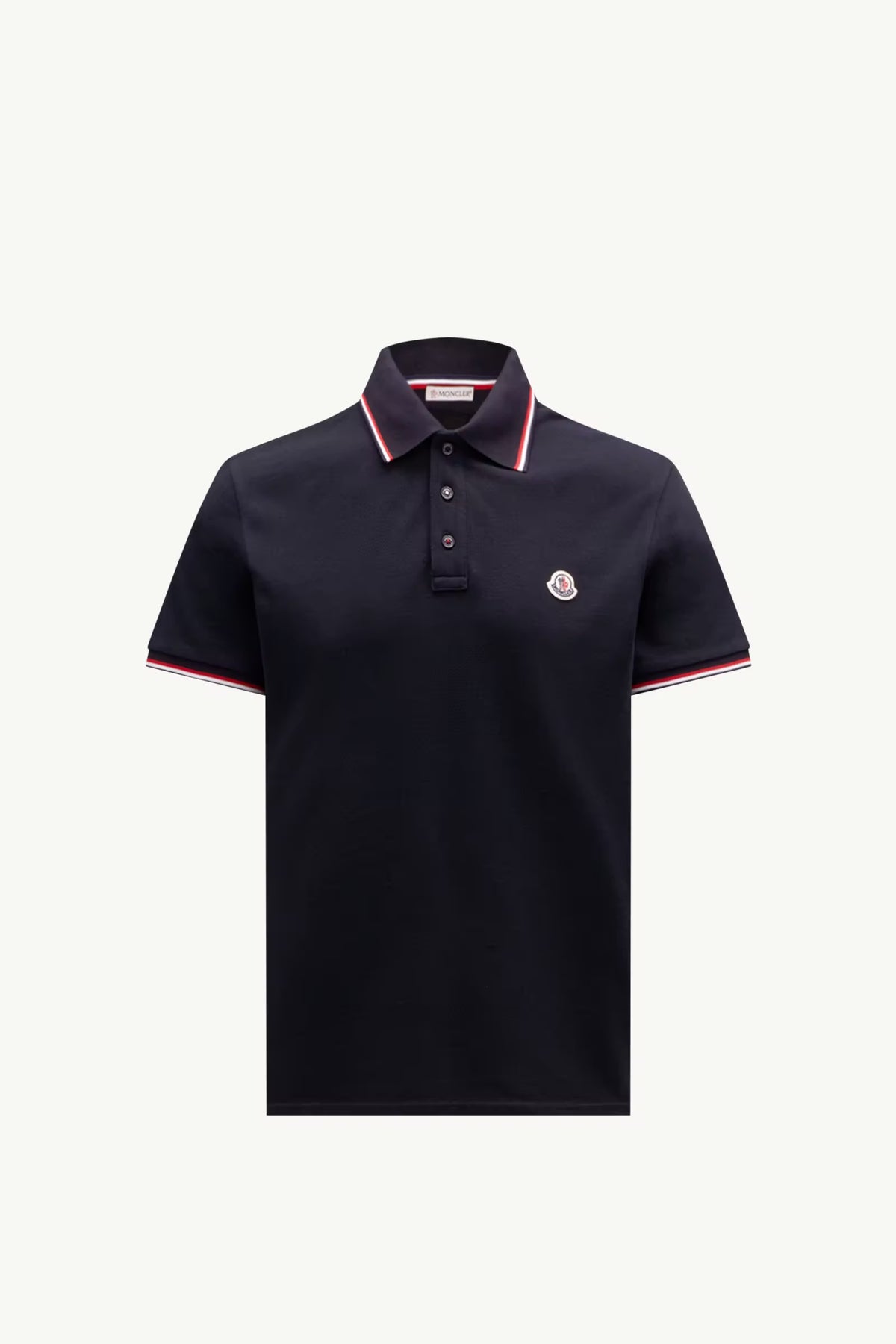 Moncler Lacivert Pamuklu Pike Polo T-Shirt