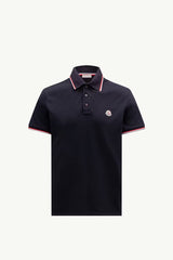 Moncler Lacivert Pamuklu Pike Polo T-Shirt