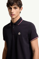 Moncler Lacivert Pamuklu Pike Polo T-Shirt