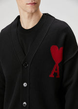 Ami Logo Siyah Düğmeli Sweatshirt