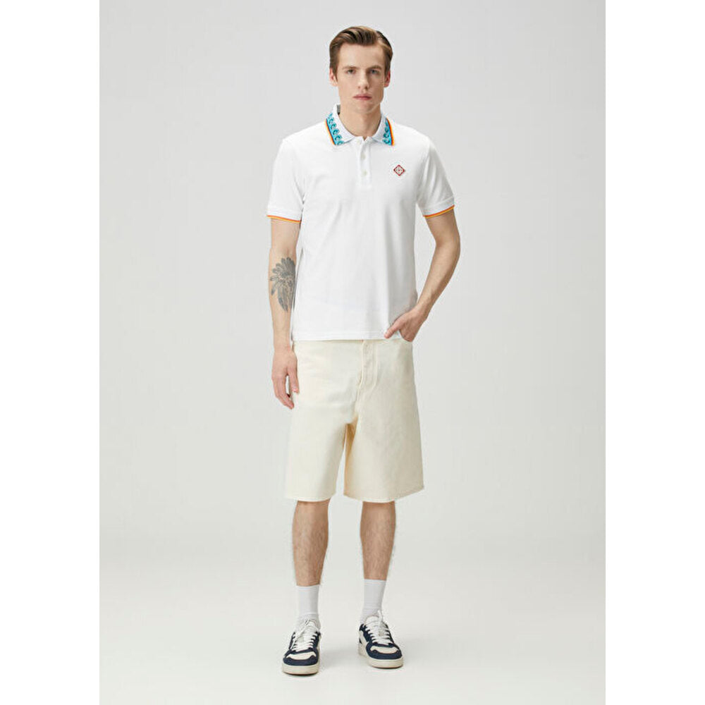 Casablanca Polo Yaka Beyaz T-Shirt
