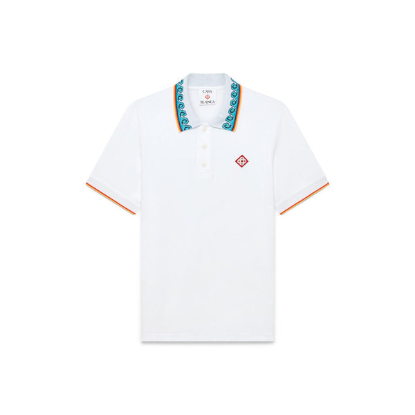 Casablanca Polo Yaka Beyaz T-Shirt